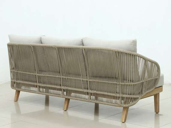 Комплект уличной мебели Mali из массива эвкалипта, диван, 2 кресла, столик