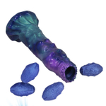 Фиолетовый яйцеродящий фаллоимитатор Duskwalker Sentinal на присоске - 22,4 см.