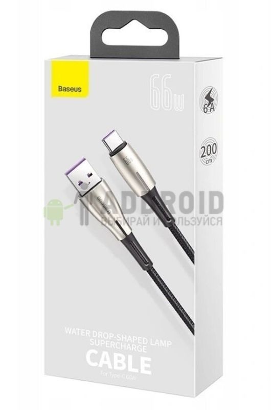 Кабель Baseus Water Drop-shaped Lamp Type-C 66W (CATSD-M01) 1м Black