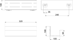 Полка для душа STWORKI Стокгольм S36375BK подвесная, матовая черная