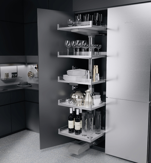 КОМПЛЕКТ Конвой Лавидо 600 мм, H 1900+, Арена ВАРИО, 5 полок, цвет ХРОМ, цвет дна Серый (2806570005)