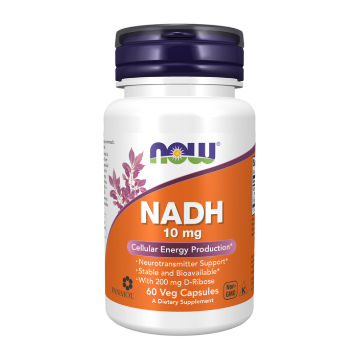 НАДХ 10 мг, NADH 10 mg, Now Foods, 60 капсул