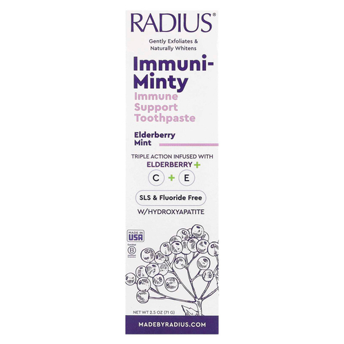 RADIUS, Immuni-Minty, зубная паста для поддержки иммунитета, бузина и мята, 71 г (2,5 унции)