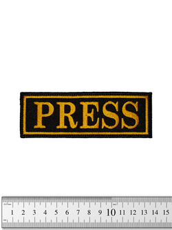 Шеврон PRESS Малый 4х12 см (Вышивка)
