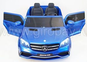 Детский электромобиль River Toys MERCEDES-BENZ GLS63 4WD синий фото №12