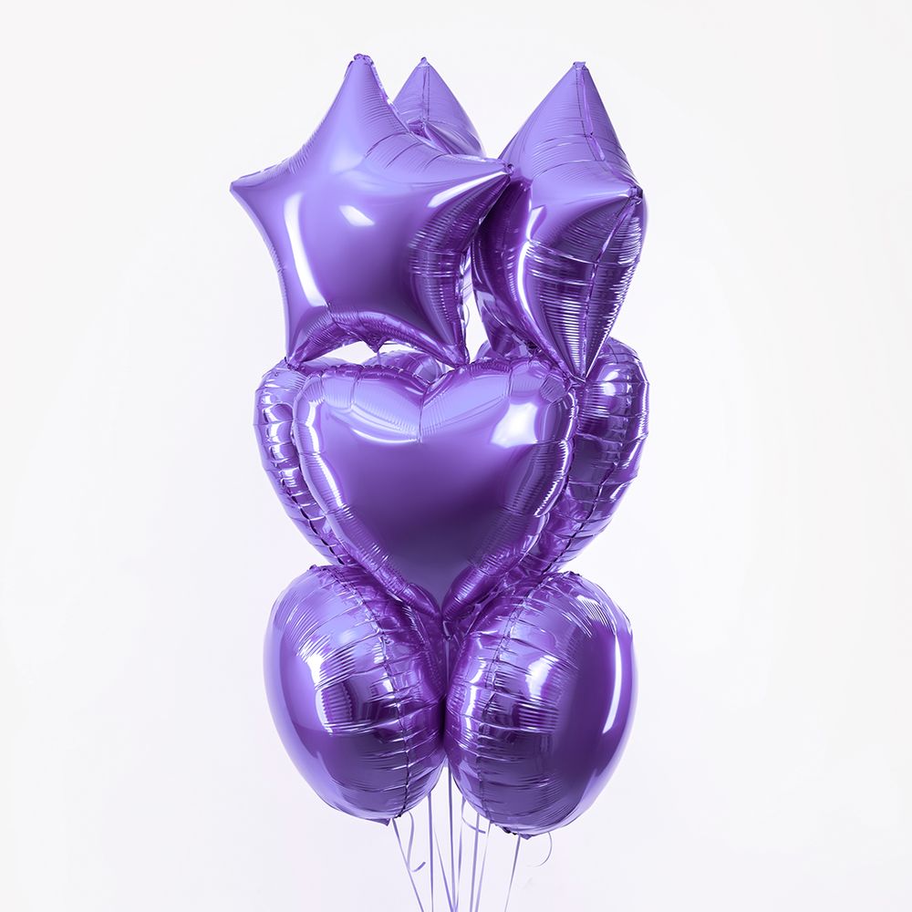 F Шар Звезда 18''/46 см, Сиреневый (БГ-15)  Изображение3