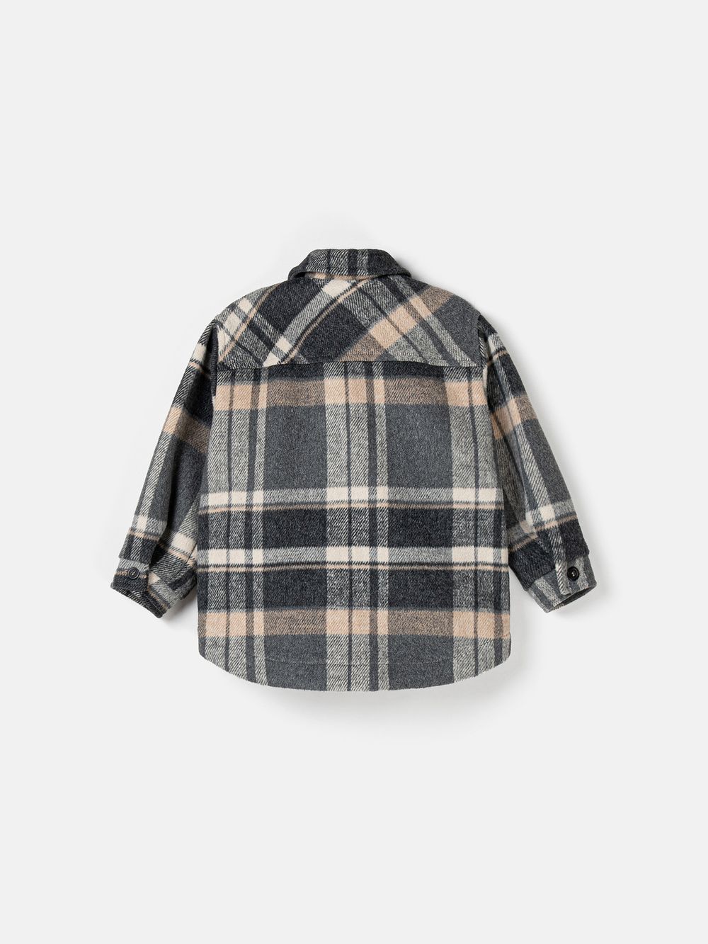 Пальто клетка "Графит"