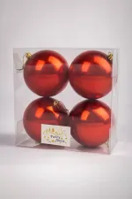 Набор новогодних шаров (4 шт) - перламутр