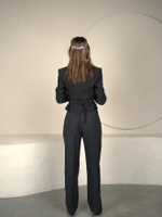 Жакет с ассиметричной застежкой из 100% шелка, подклад купро