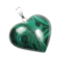 Кулон "Сердце" малахит асс.