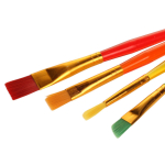 Набор кистей Синтетика 6 шт пластиковая ручка, на блистере, С-40240