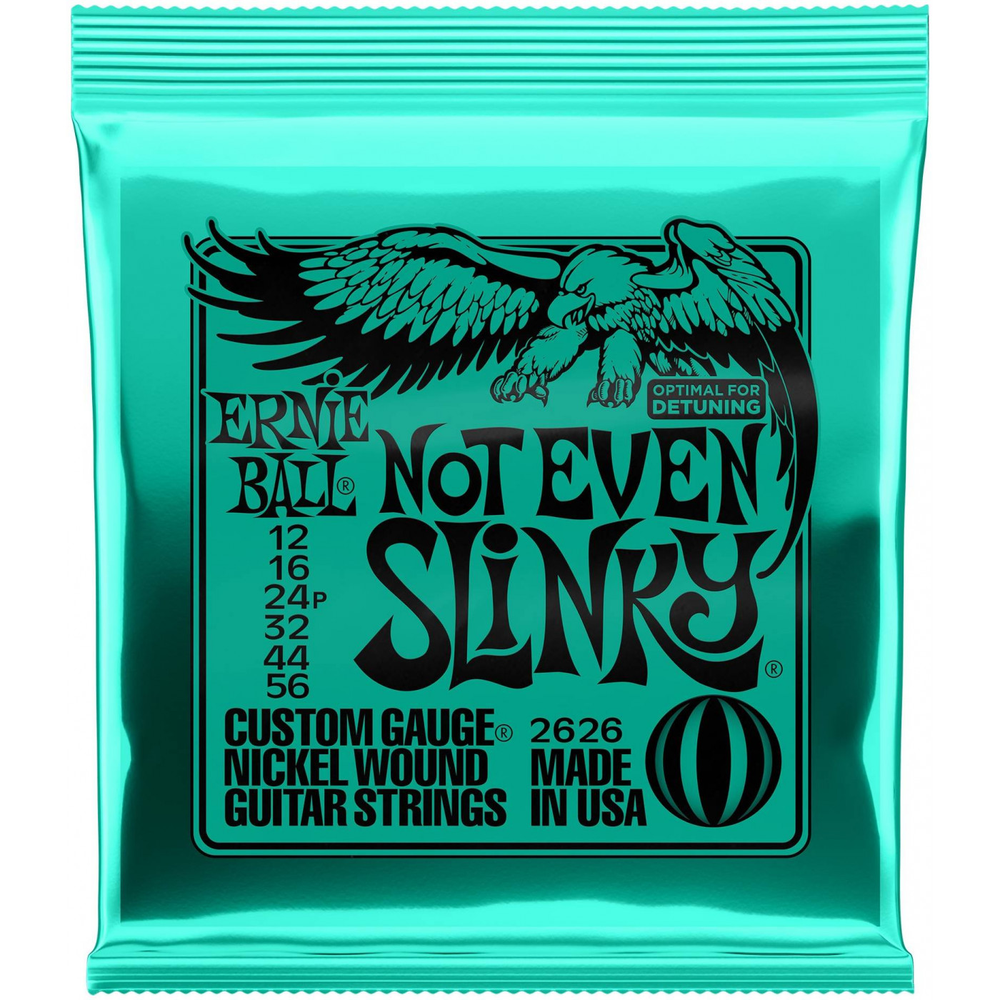 Ernie Ball 2626 Nickel Wound Slinky Струны для электрогитары 12-16-24p-32-44-56. Сердцевина - сталь, шестигранная. Обмотка - никелированная сталь.
