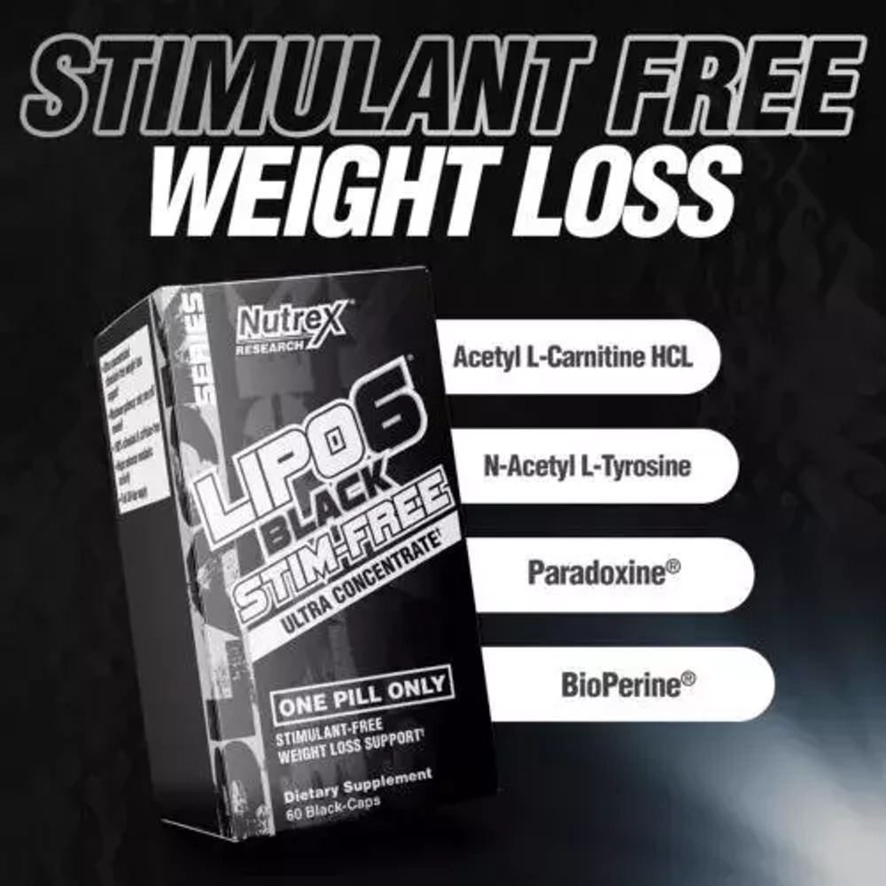 Nutrex. Lipo6 Black Stim free 60 caps