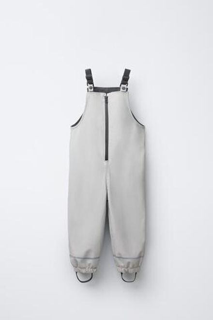 ZARA ПРОРЕЗИНЕННЫЙ КОМБИНЕЗОН WATER RESISTANT, ЦВЕТ ЛЬДА