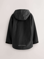Куртка непромокаемая с флисовой подкладкой и капюшоном для мальчика Next Q51-539, Черный