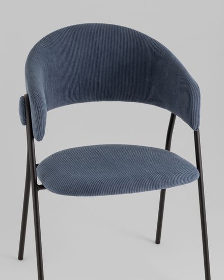 Стул Колин NEW вельвет пыльно-синий