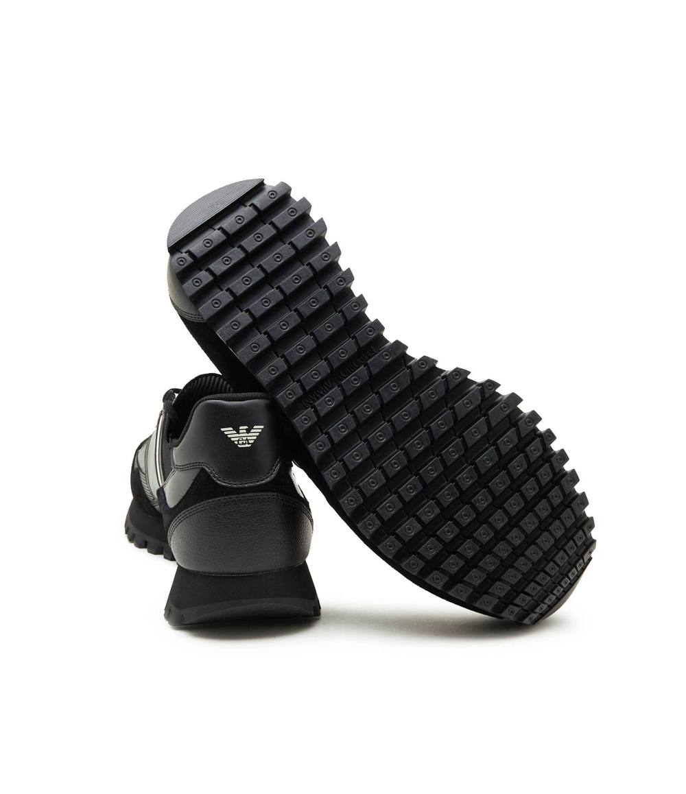 Кожаные кроссовки Emporio Armani - черный(X4X616 XN632)