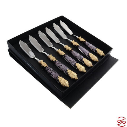 Набор столовых ножей для рыбы domus versaille gold (6 шт)