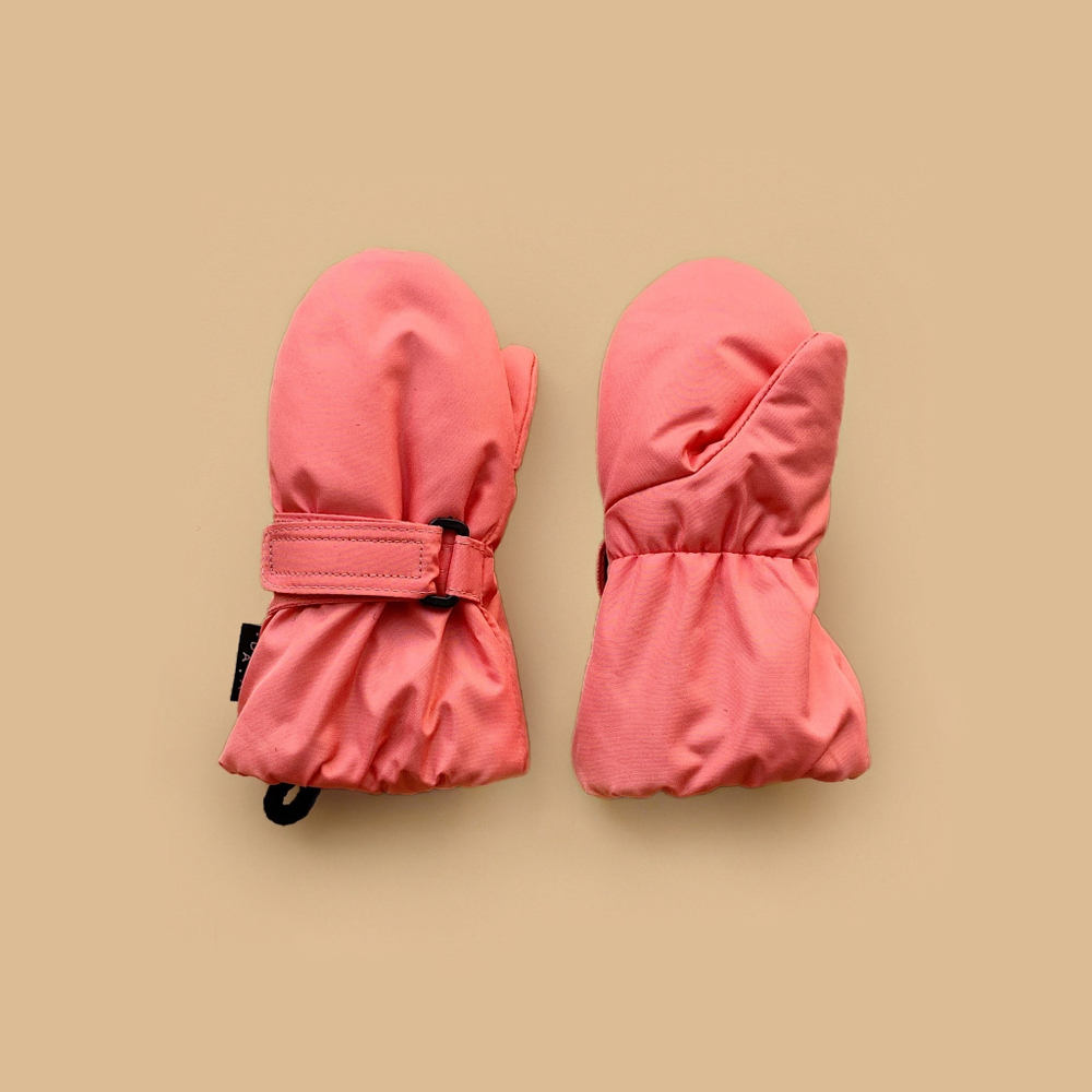 Зимние варежки на липучке (коралл)