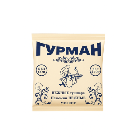 Пельмени Гурман Курино-говяжьи нежные мелкие 450 гр