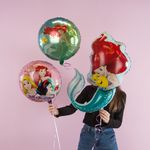 Шар (32''/81 см) Фигура, Русалочка Ариэль, 1 шт.