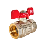 Кран шаровой полнопроходной ROMMER - 3/4" (ВР/ВР, PN40, ручка-бабочка)