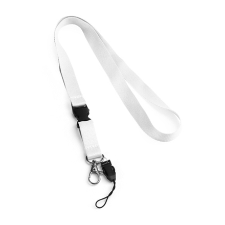 Ланьярд с карабином, 1,5см Белый