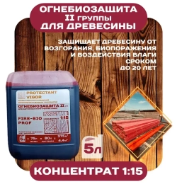 PROTECTANT VIGOR Строительный антисептик Огнебиозащитный 6 кг 5 л