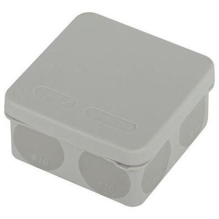 Коробка распаячная 80х80х40мм двухкомпонентн. HF стойкая к УФ прямой монтаж IP67 сер. KOR-80-80-40-9g-2MP Эра Б0060290