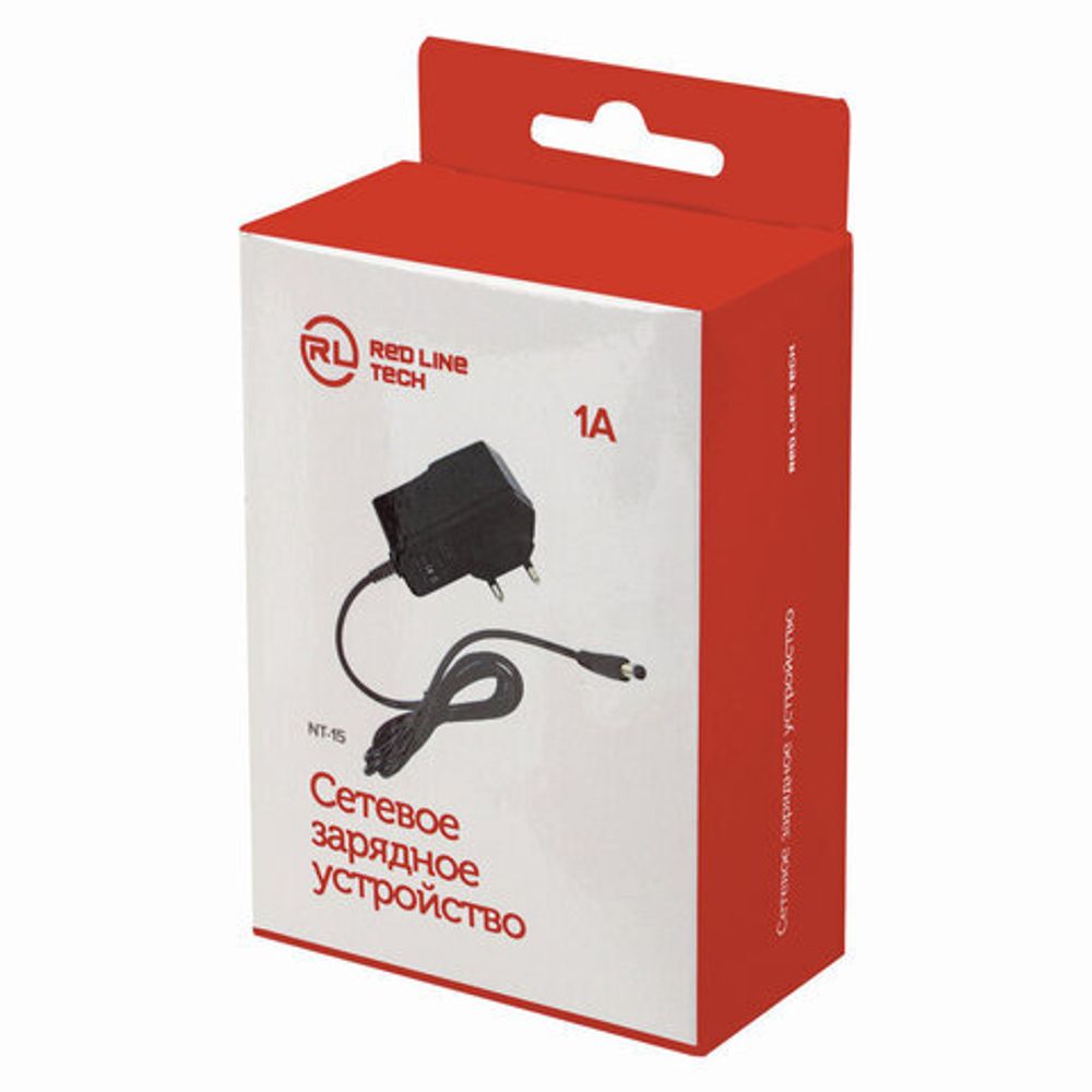Блок питания RED LINE NT-15, выходное напряжение 6 В, ток 1,5 А, черный, УТ000023252