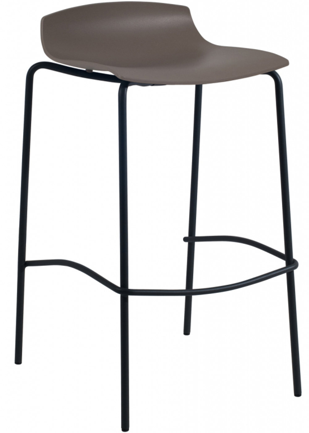 Табурет пластиковый барный Papatya X-Treme BSS Pro, черный, тортора