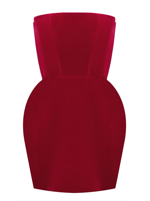 Платье корсетное Тюльпан из бархата