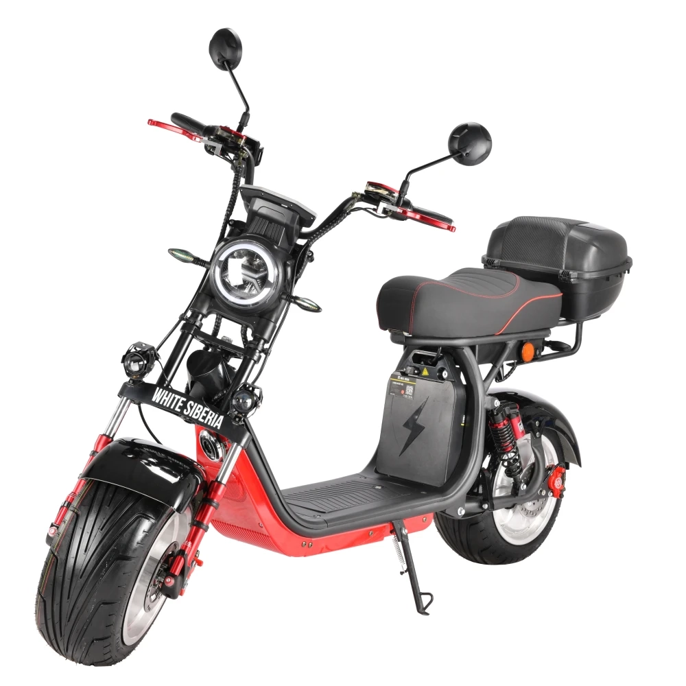 Электроскутер Cityсoco WHITE SIBERIA PRO MAX + 3950W 21AH Черный
