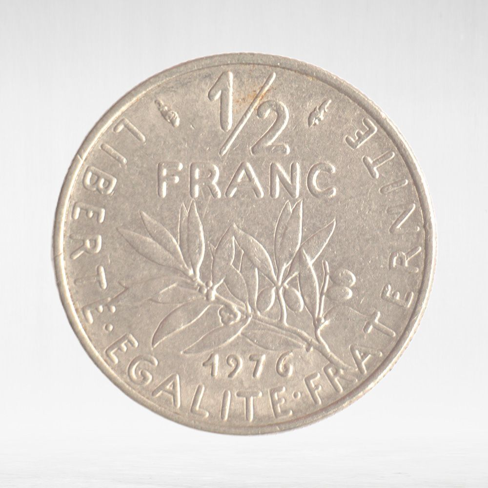 France, ½ Franc 1976 - Signature "O. Roty", VF
