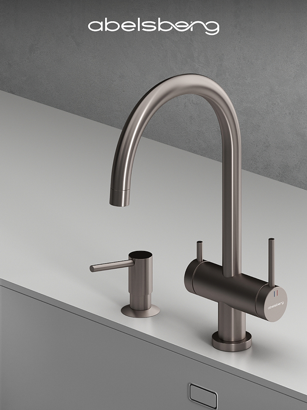 Смеситель для кухни Abelsberg Aera AWF70029BN цвет Титан