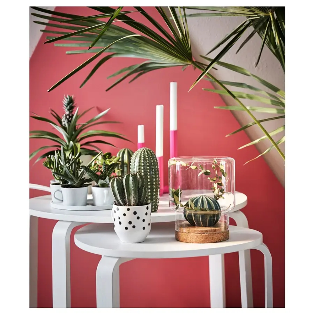 Комплект журнальных столиков - IKEA SVALSTA /СВАЛЬСТА ИКЕА, 40х55х18/46х73х64 см, белый