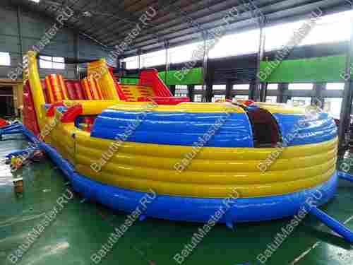 Надувная спортивная полоса препятствий "Бастион" 25*10*5 м