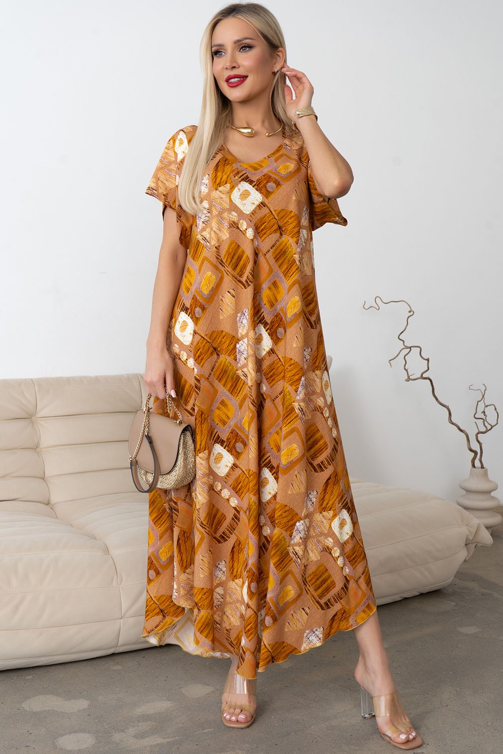 Платье Рада (бежевый) Р11-1166/9 Nikol