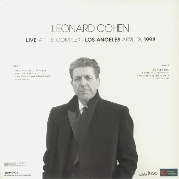 Leonard Cohen – Live At The Complex - Los Angeles April 18, 1993 - Blue - LP