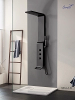 Душевая панель Ceruttispa СЕЛЛА (SELLA) B CT8989 из нержавеющей стали, цвет черный