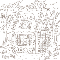 To the beyond of the world fairy tale story. Coloring book