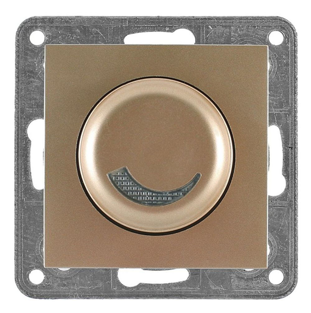 Светорегулятор-выключатель (диммер) Profitec Tesla шампань