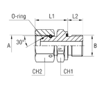 Штуцер FNE BSP 3/8 - BSP 3/8