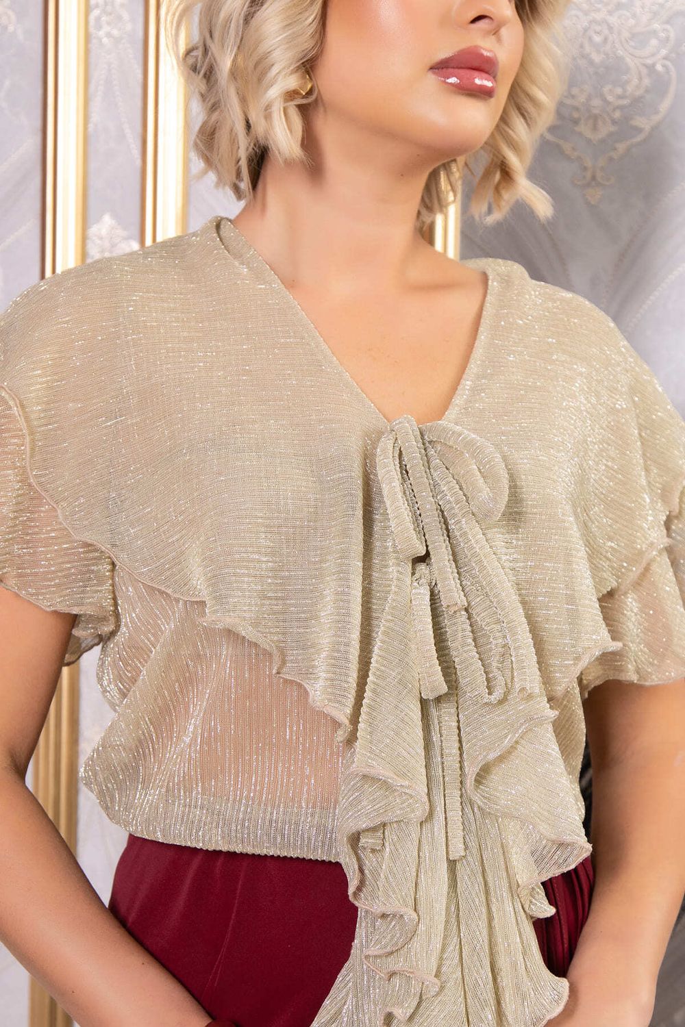 Платье Анхела (бежево-бордовое) П14753-39М LT Collection