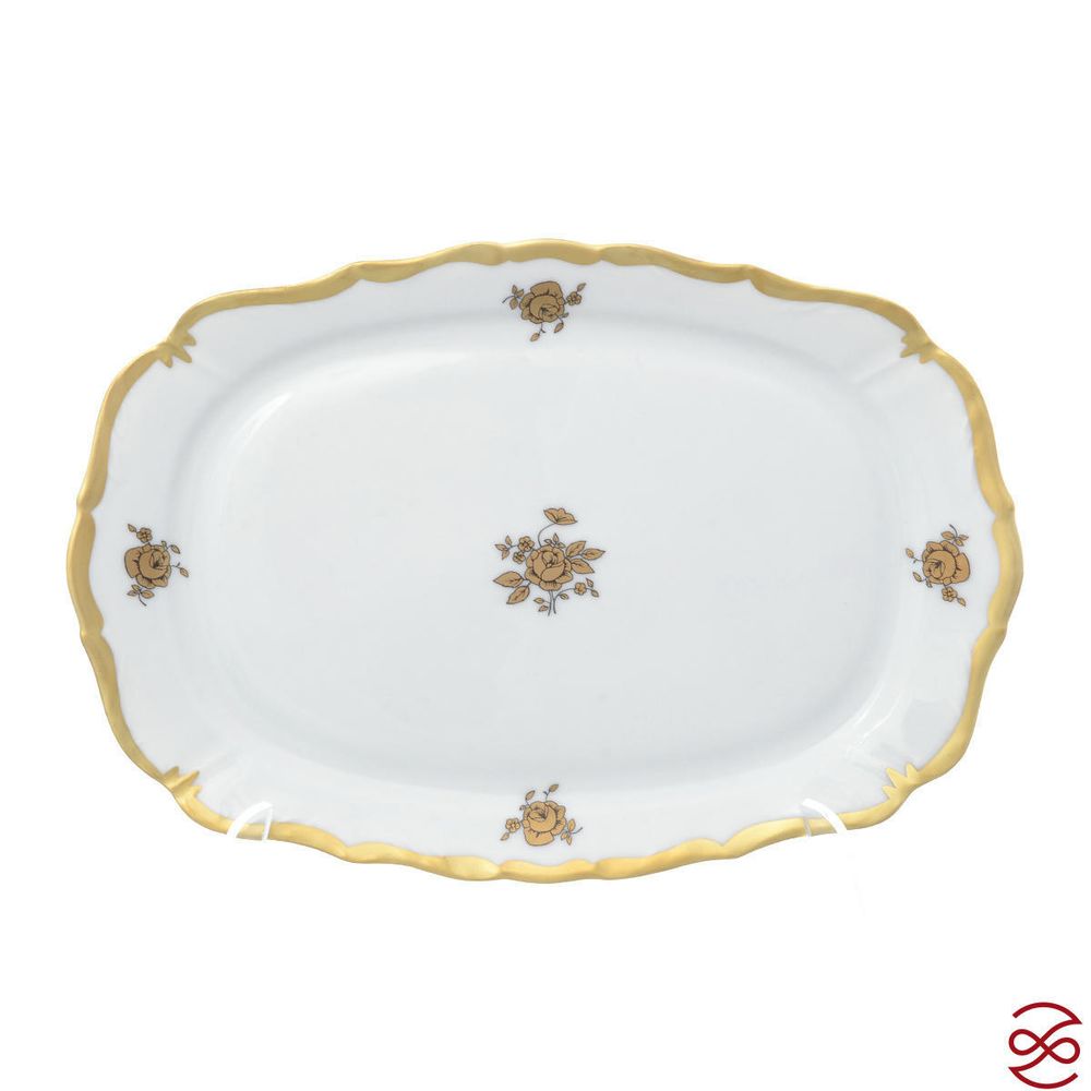 Блюдо квадратное Queen's Crown Золотая роза 21 см