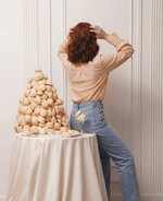 Бежевая блузка с завязками Rosalie