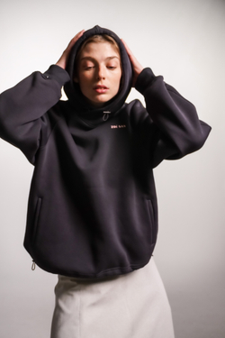 Худи 2.0 из футера с начесом "Графит"