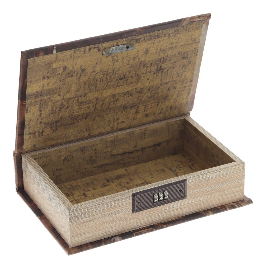 GAEM Шкатулка-книга с кодовым замком, L18 W7 H27 см