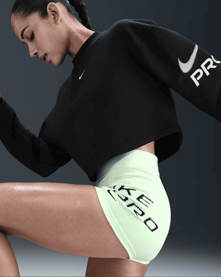 Толстовка женская Nike Pro Dri-FIT Loose Crew-Neck French Terry, арт. HV3591-010