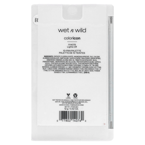 wet n wild, Color Icon, палитра теней из 10 оттенков, Light Off,12 г (0,42 унции)